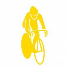 ロードバイク 黄 ロードバイクのシルエットイラスト 黄