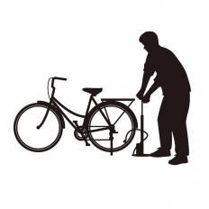自転車修理 シルエット イラストの無料ダウンロードサイト シルエットac