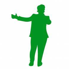 カラオケ 緑 カラオケのシルエットイラスト 緑