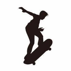 スケートボード シルエット イラストの無料ダウンロードサイト シルエットac